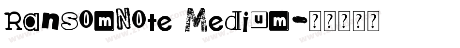RansomNote Medium字体转换
